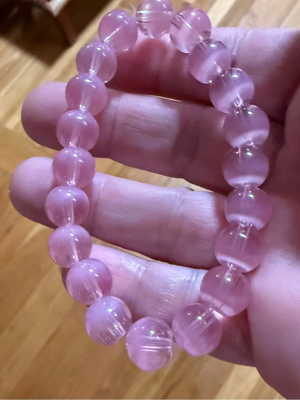 Pink Beaded Stretch Bracelet - Women Jewelry